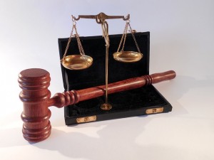 Gavel and justice scale